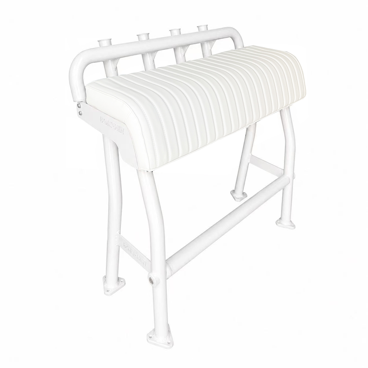 Dolphin Pro Leaning Post White Coated Frame - L version 40in Long Cushion