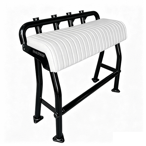 Dolphin Pro Leaning Post Black Coated Frame - L version 40in Long Cushion